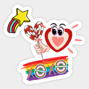 Cute Heart xoxo LOVE Sticker